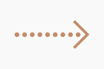 Dotted arrow pointing right illustration vector
