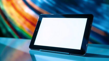 Blank Tablet Screen for Digital Content Display | Modern Touchscreen Tablet Mockup | Interactive Device with Empty Canvas