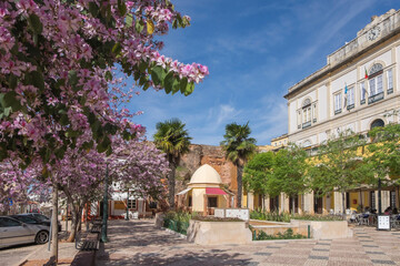 Rathaus und Pra&ccedil;a Municipio, Silves, Algarve, Portugal