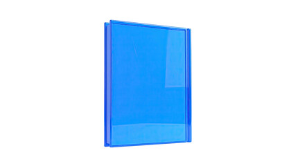 Blue tinted rectangular pane glass, black background