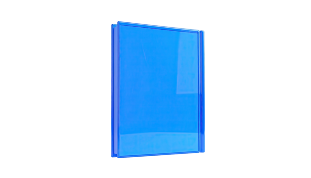 Blue tinted rectangular pane glass, black background