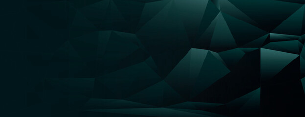 Fototapeta premium Geometric dark green background, with angular shapes. The background is modern and textured. Green color enhances the background's depth. Modern abstract geometric minimal background vector