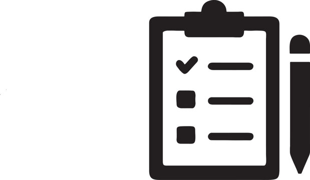 Checklist icon with pen