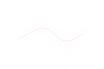 Sine wave showing periodic oscillation and a smooth curve, representing frequency, sound, or data on transparent background