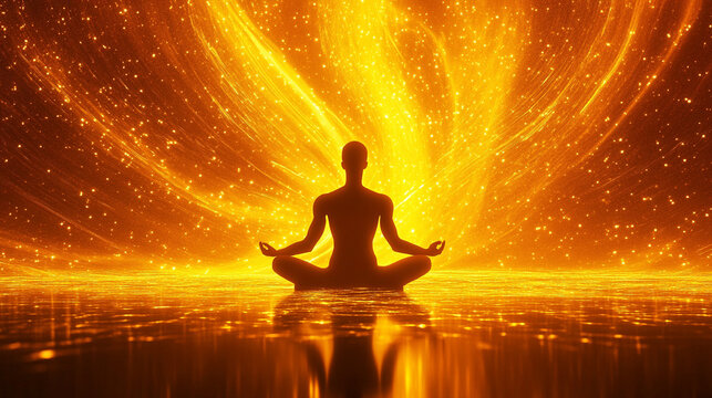 Mind calm visualized as balanced symmetrical light radiating harmony focus and serenity with soft glowing patterns symbolizing inner peace clarity mental balance and meditative state