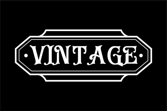 Classic vintage label design with old fashioned typography.