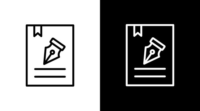 Certificate White Icon Set Design