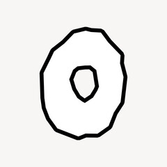 O letter, street graffiti English alphabet vector