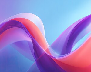 Abstract Colorful Flowing Waves Design