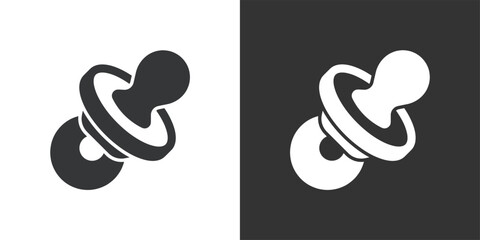 Baby Pacifier icon. Solid glyph series icon