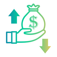 price Line Gradient Icon