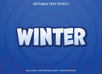 winter text effect design promotion background element 