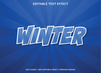 winter text effect design promotion background element 