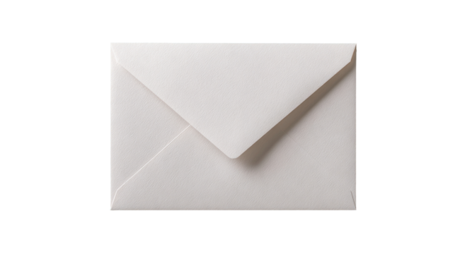 Blank white envelope
