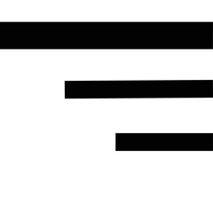 Fototapeta premium Black and white logo with 3 lines icon