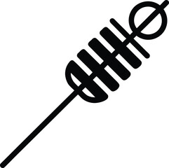 Barbecue skewer icon with food elements