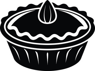 Delicious custard tart icon for food and dessert designs