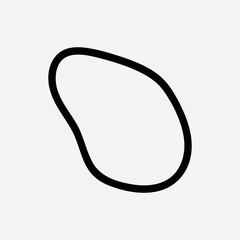 Minimal abstract organic shape design. vector