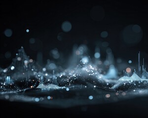 Abstract Digital Data Visualization Design