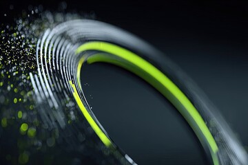Abstract Green Spiral Design With Motion Blur
