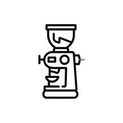 Simple outline icon of a coffee grinder machine