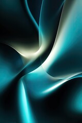 Abstract Teal And Blue Swirling Pattern Design