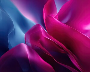 Abstract Vibrant Pink Purple Blue Fabric Design