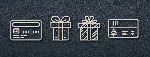 Loyalty card, incentive gift, collect bonus, earn reward, redeem gift, win present, vector mono line icon, linear illustration, outline design