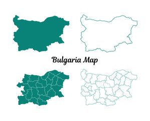 Flat Teal Land Map With White Background Graphic Resource