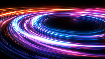 A swirling helix of luminous light streaks spirals around a glowing center, symbolizing energy flow, evolution, and the dynamic rhythm of creation and transformation.
