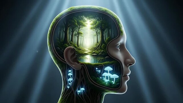 Psychedelic Mindscape - A Journey Through Consciousness and Nature.