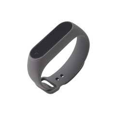 Sleek modern fitness tracker wristband with minimalist design isolated on transparent background