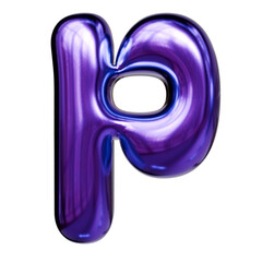 Alphabet number and symbol 3d word render Purple Chrome Glossy Tubular Symbol