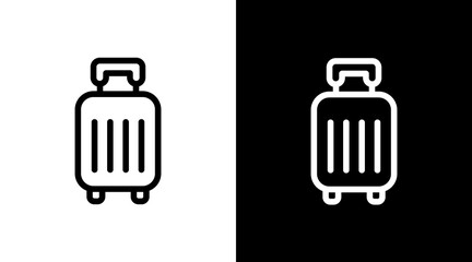 Baggage  White Icon Set Design