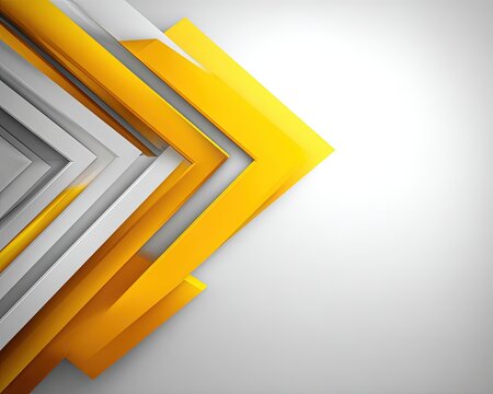 Abstract Geometric Design With Yellow And Gray Arrows