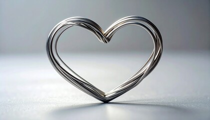 A metallic heart shape representing love and a strong connection