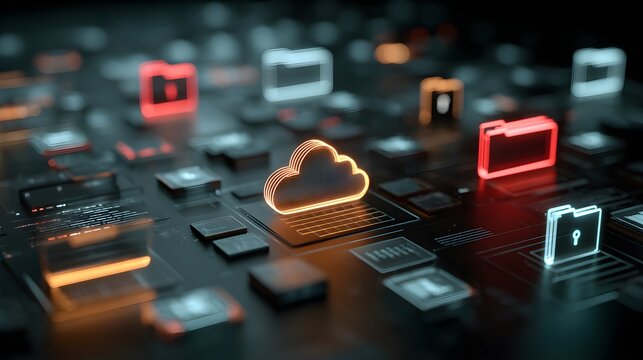 Virtual document management platform showing cloud-based folders, file sharing system, and encrypted team collaboration tools for secure business data exchange jpg