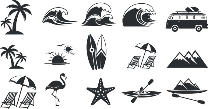 Travel icons collection Vector