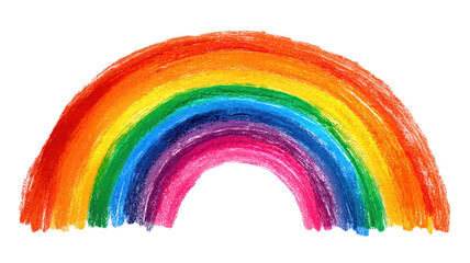 Stack of rainbow colored paper sheets arranged neatly showing vibrant hues and smooth texture isolated on white background