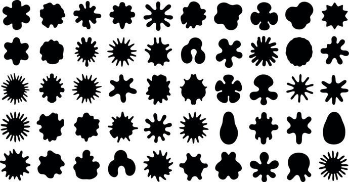 Blob shapes set Vector
