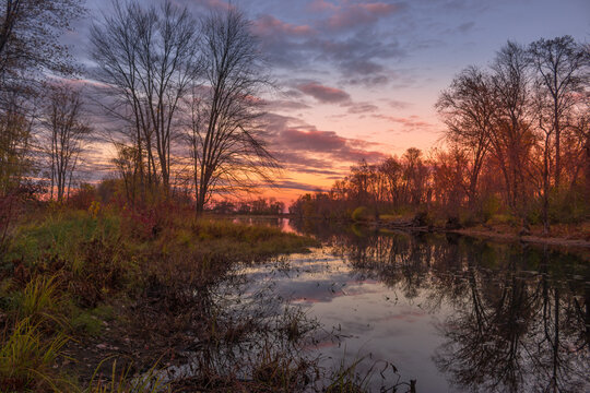 Beautiful Sunset at Petrie Island lakes Ottawa
