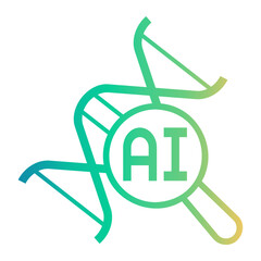 artificial intelligence Line Gradient Icon