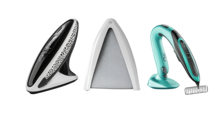 Three ergonomic computer mouse devices isolated on transparent background, designed for comfort and efficiency, showcasing modern technology and innovative design