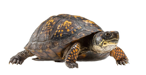Fototapeta premium eastern box turtle isolated in a studio shot