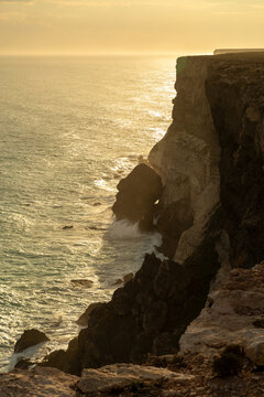Sunset over the Great Australian Bight and Nullarbor Cliffs