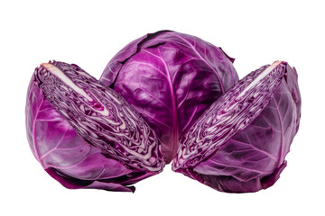 red cabbage isolated on white background