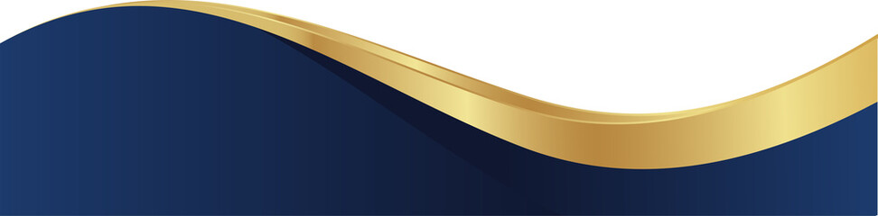 Elegant Golden Wave on Navy Blue Background