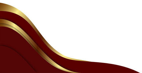 Elegant Burgundy and Gold Wave Abstract Background