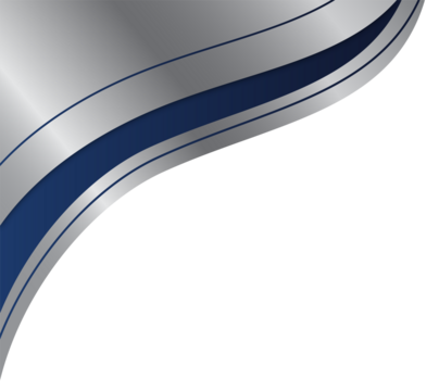 Abstract Metallic Wave with Blue Accent