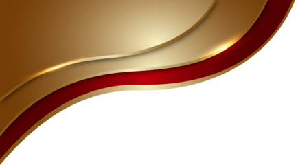 Golden and Red Abstract Wave Design
